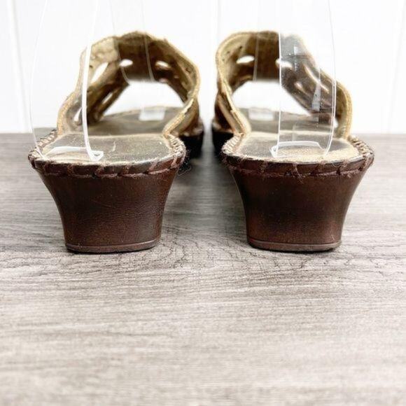 DUCK HEAD Slide Leather Boho Sandals - Picture 5 of 9